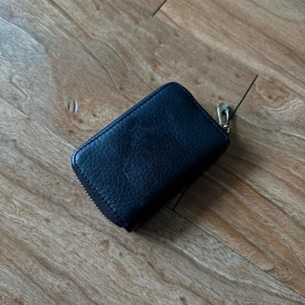 Black Wallet with Gold Bee Accent - Picture 3 of 3